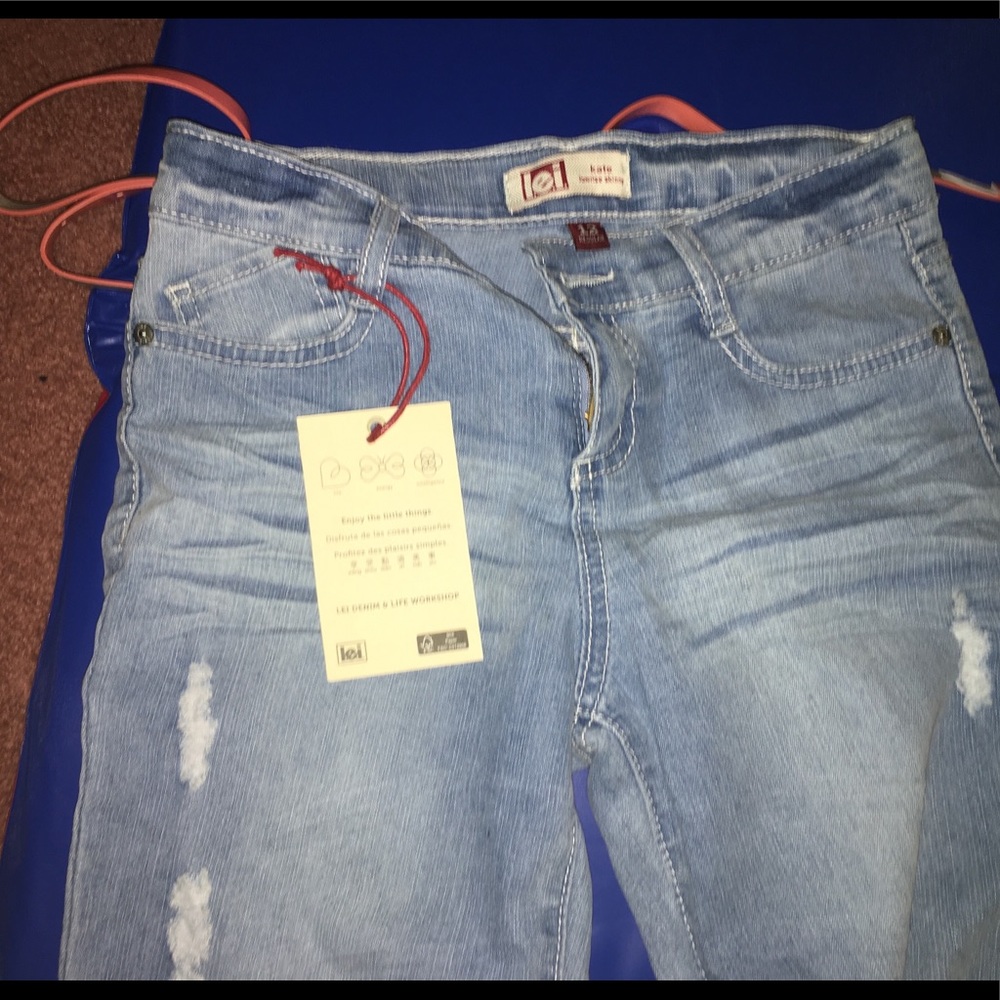 Girls lei jeans size 12 new with zippers on legs
